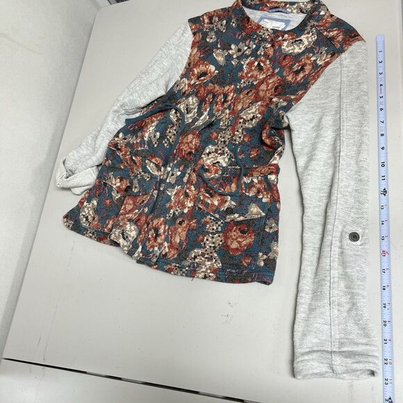 Anthropologie Saturday/Sunday Delwyn Floral Zip Jacket Top Women’s Size M Boho - Picture 9 of 12